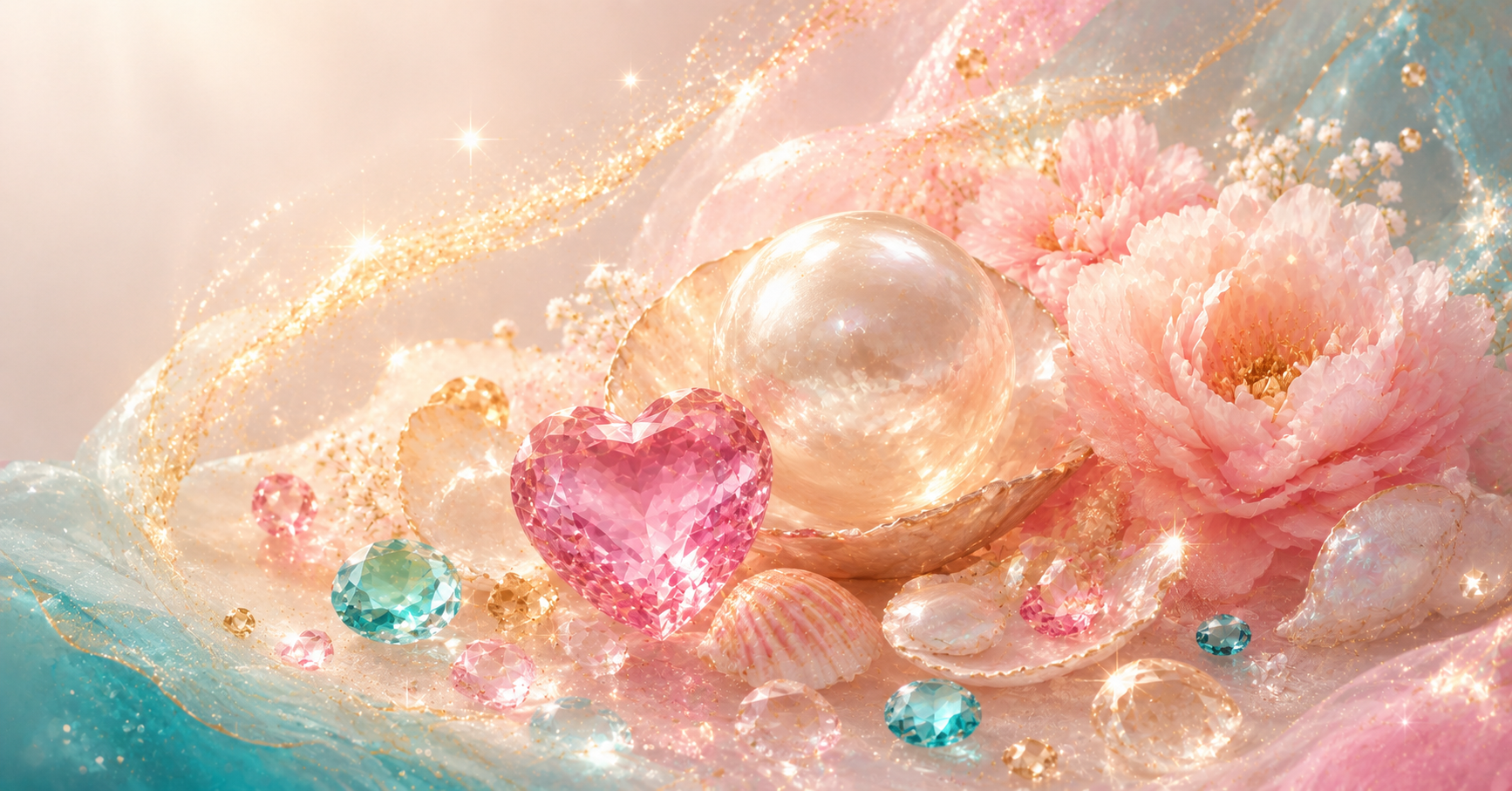 heart pearl radiance sparkle